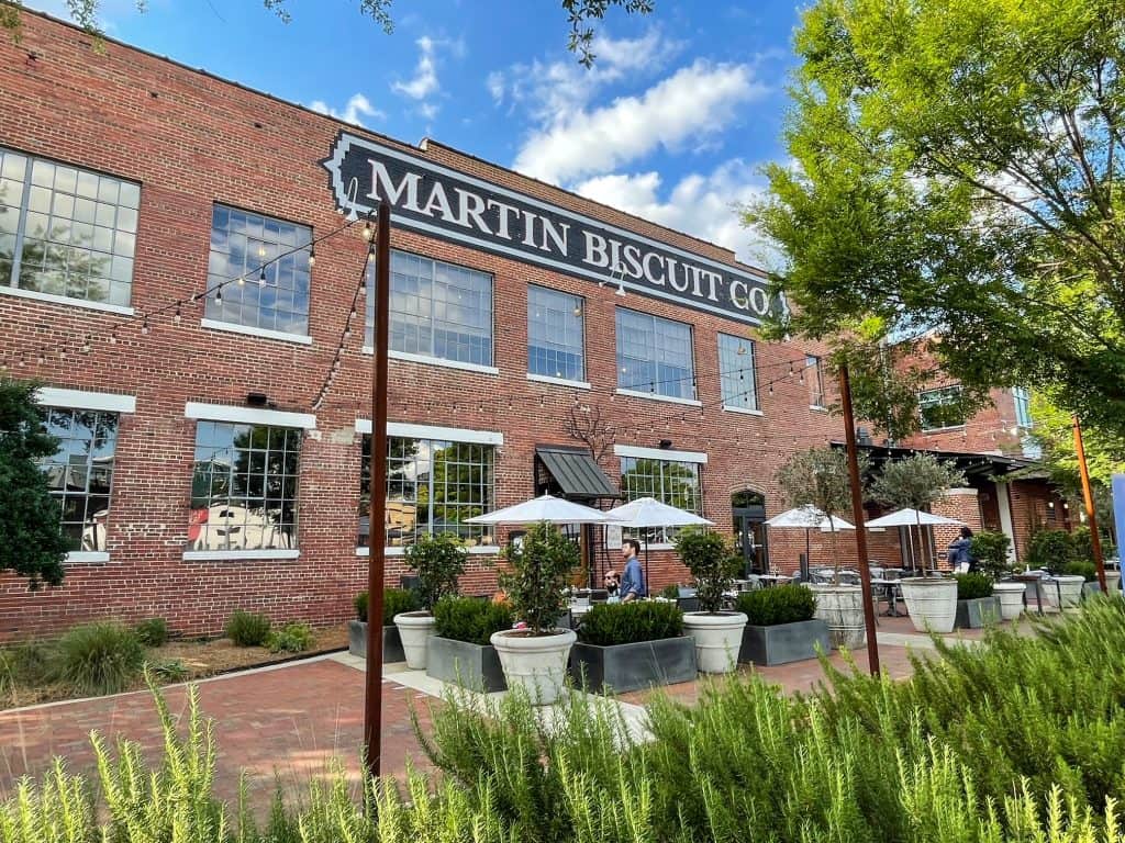 The Martin Biscuit Co building is one of the original brick buildings at Pepper Place.