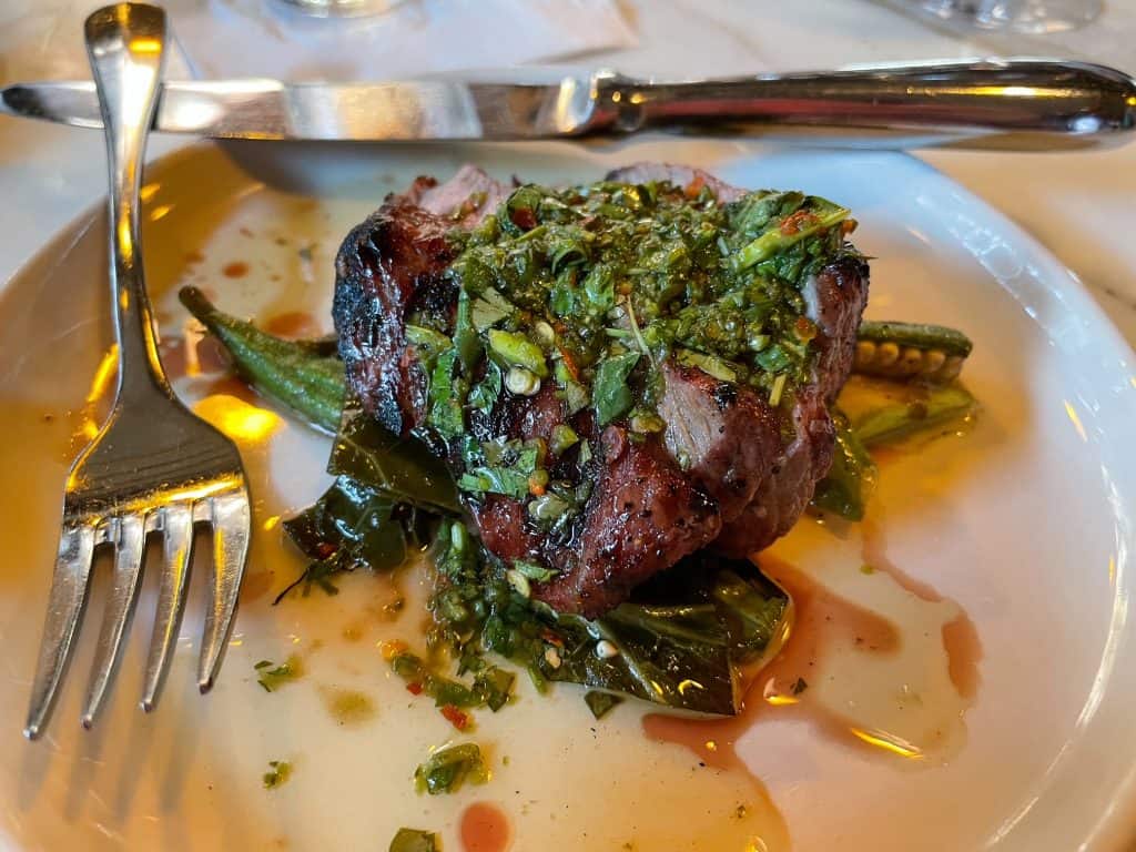 A tasty small plate of beef filet.