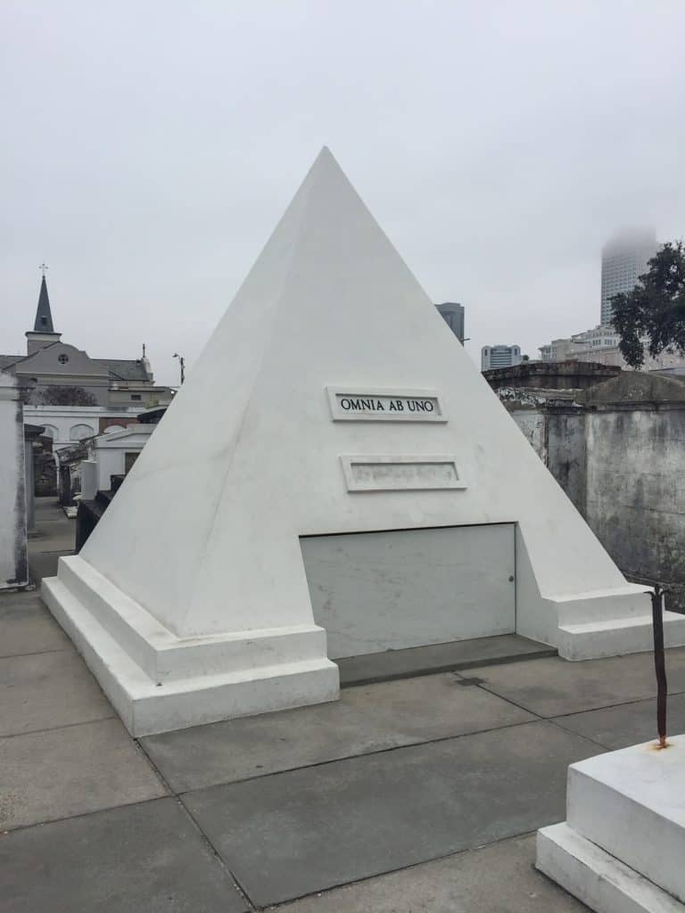 The unique pyramid shaped tomb that Nicholas Cage owns and will use one day.