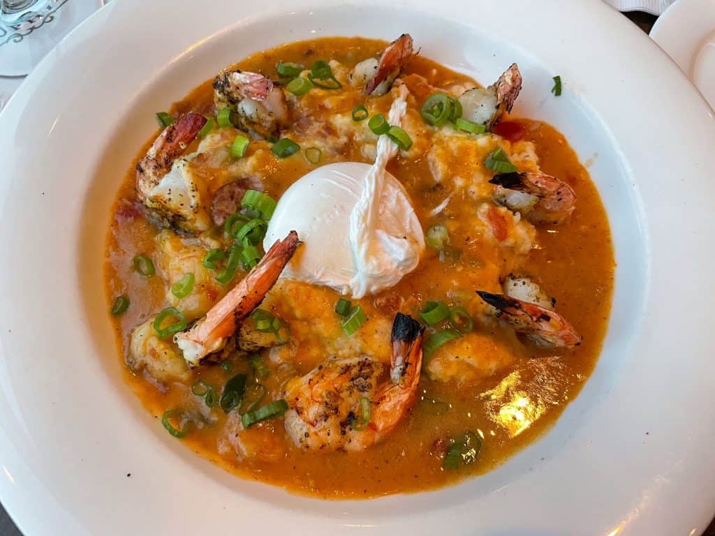One of the yummiest plates of shrimp and grits at Dauphin's restaurant in Mobile.