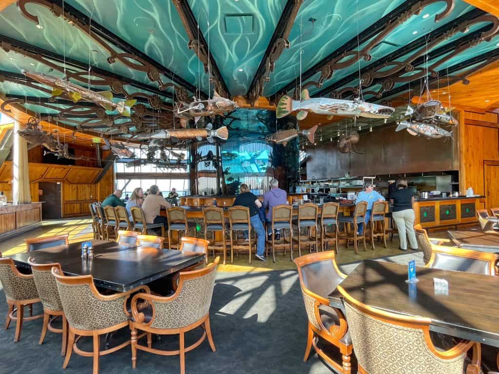 The very cool fish and nautical themed bar and restaurant at the top of the pyramid in Memphis, TN.