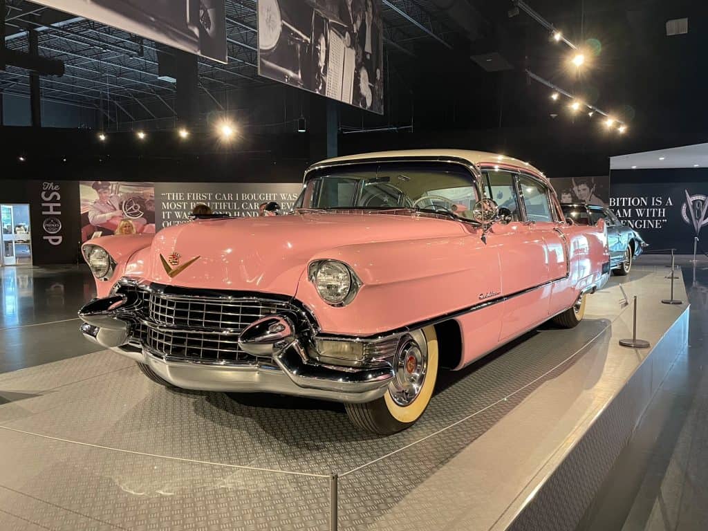 One of many cars owned by Elvis but this pink Cadillac was his favorite, at Graceland in Memphis, TN.