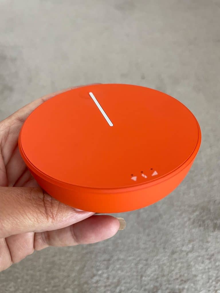 Solis wifi hotspot is a small round orange disk that fits into my hand