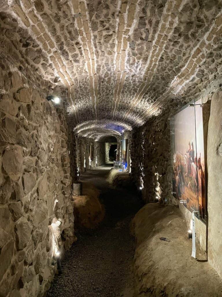 As you walk through the underground tunnels in Puebla there are photos, artifacts, and info on how the tunnels were used up to 500 years ago.