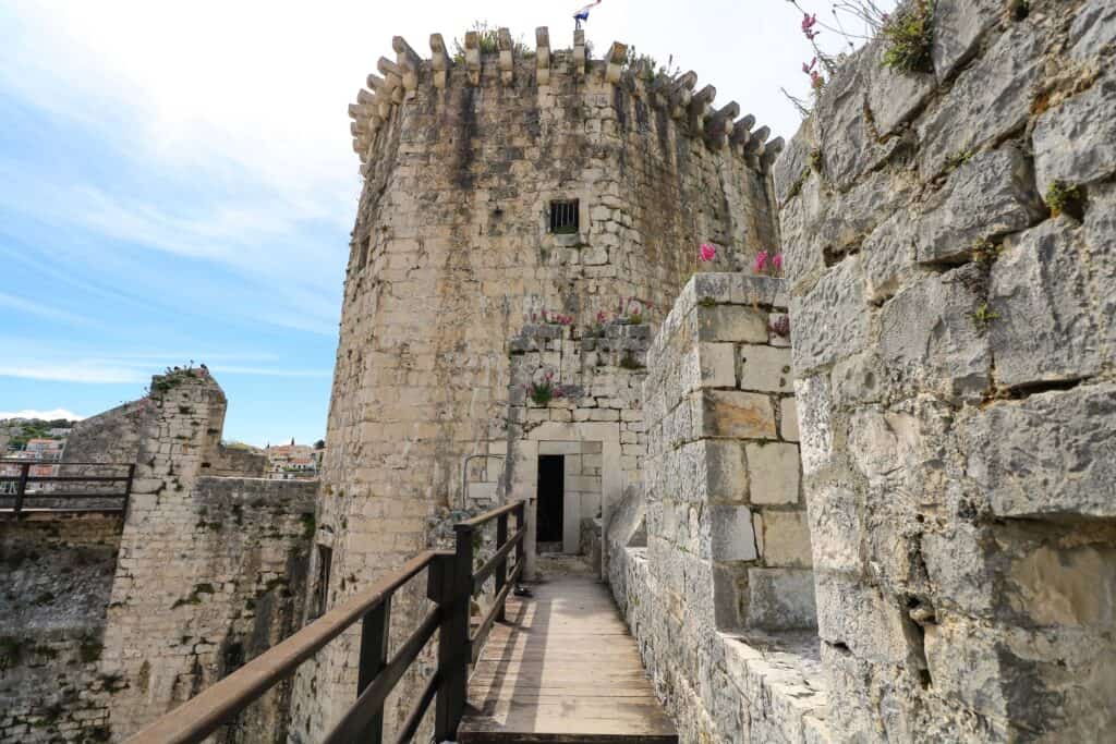 Walking on the upper boardwalk of Fort Kamerlengo in Trogir is one of several incredible stops on a 10 day Croatia itinerary.